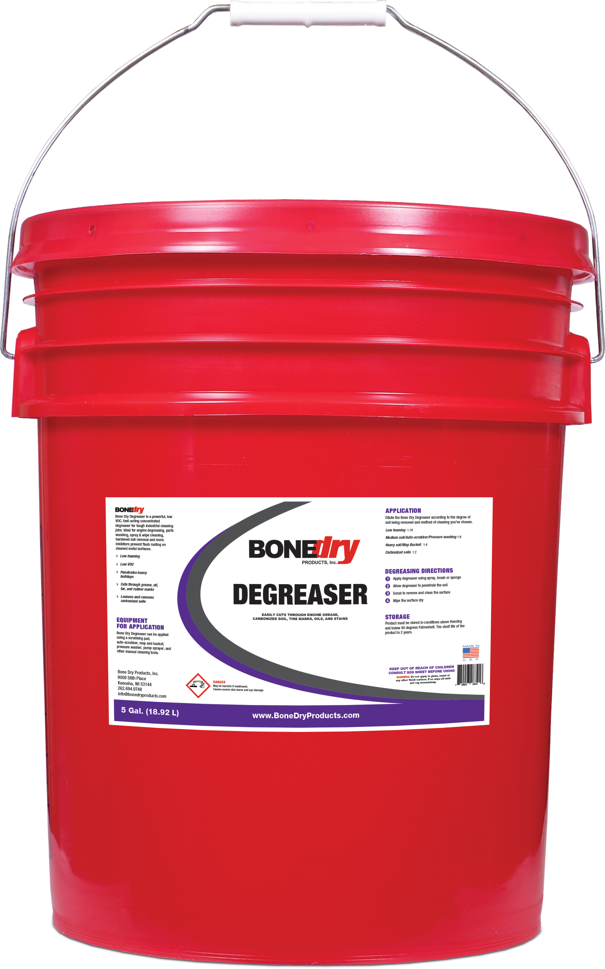 Bone Dry Concrete Degreaser 5 Gallon