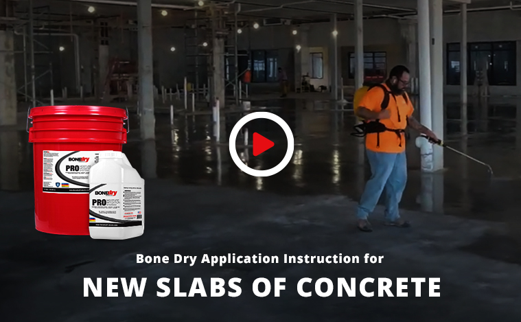 Bone Dry Application - concrete moisture mitigation